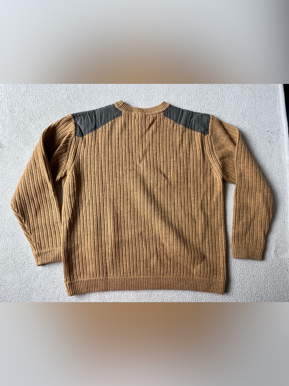 PATAGONIA 100% WOOL MENS FOG CUTTER SWEATER THICK TAN MENS XL - Picture 2 of 8